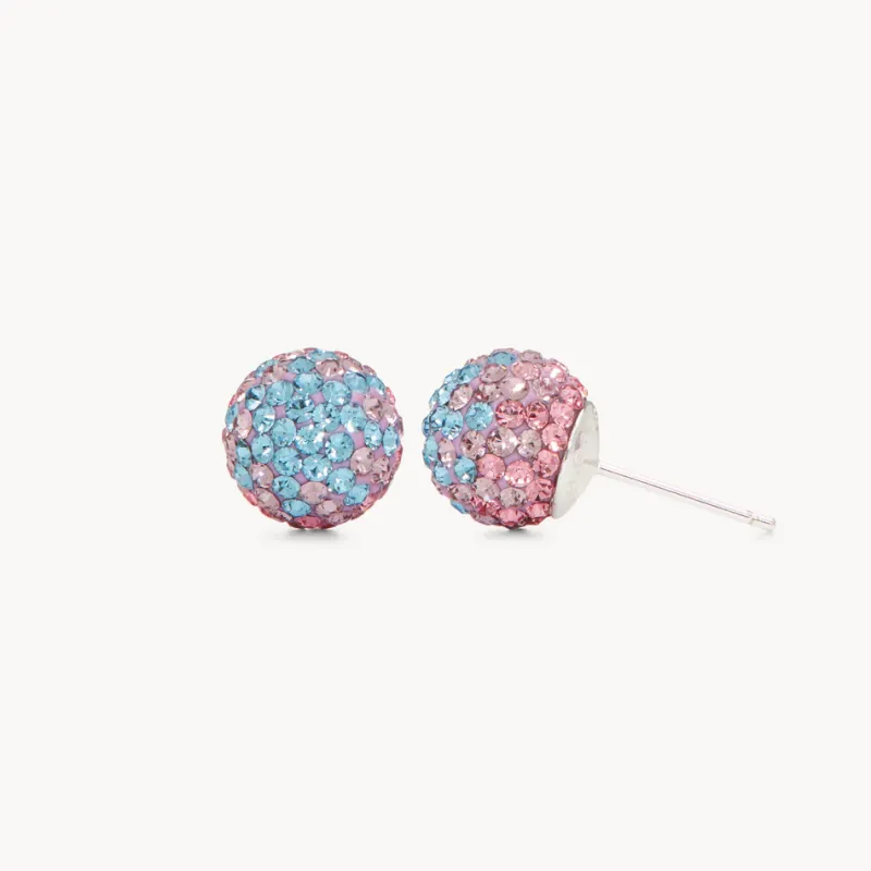 Glitter ball stud earrings deals